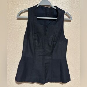 Karolina Zmarlak Sleeveless Split Neck Top Size 6‎ Luxury Cotton Silk